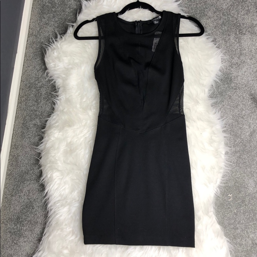 NWT FOREVER 21 Mini black dress w/ mesh detailing
